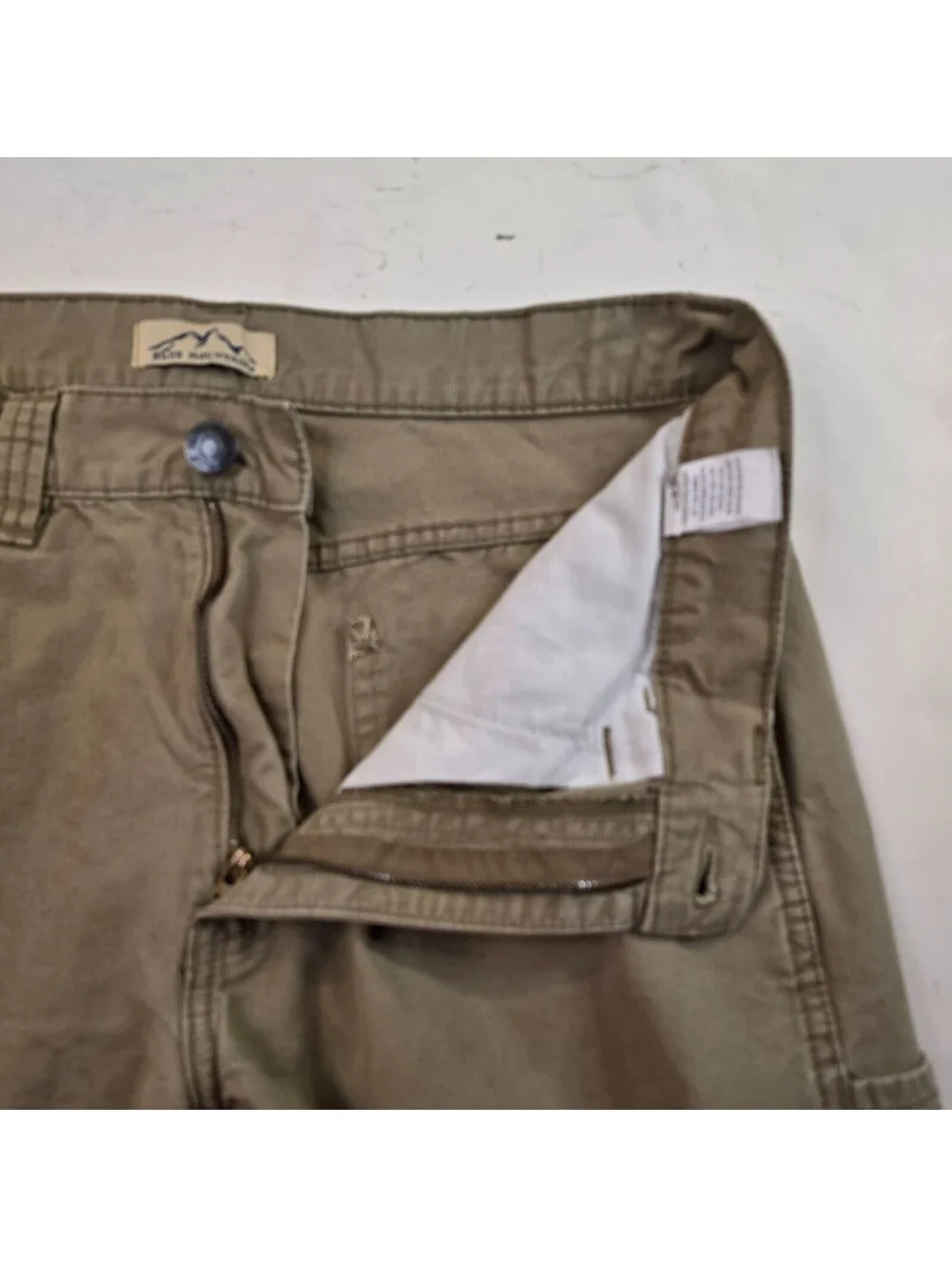 Blue Mountain Pants Mens 34x32 Brown Cotton Carpenter Straight Utility Workwear